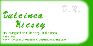 dulcinea micsey business card